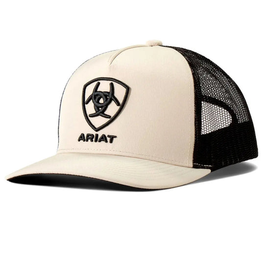 Ariat Western Cap Baseball Hat Logo Snapback Mesh Brown