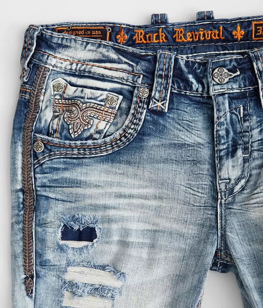 Oscar Alt Straight Rock Revival Jeans