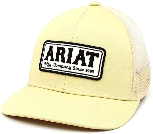 Ariat Light Yellow Snapback Logo Patch Cap