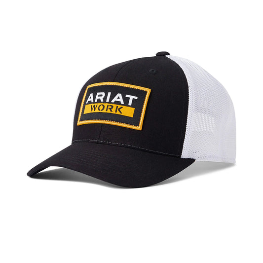 Ariat Hat Baseball Work Words Flexfit Snap Back Patch Cap Hat