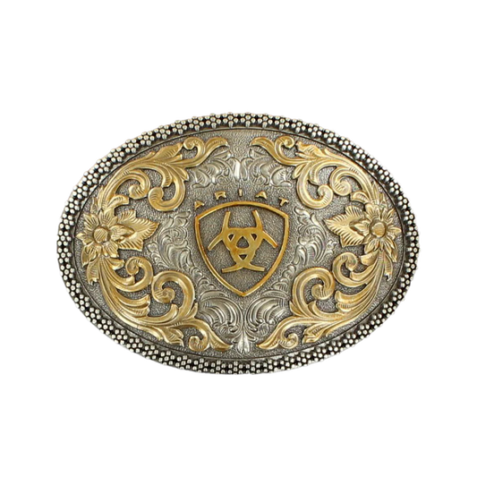 Ariat Antique Silver and Gold Oval Buckle