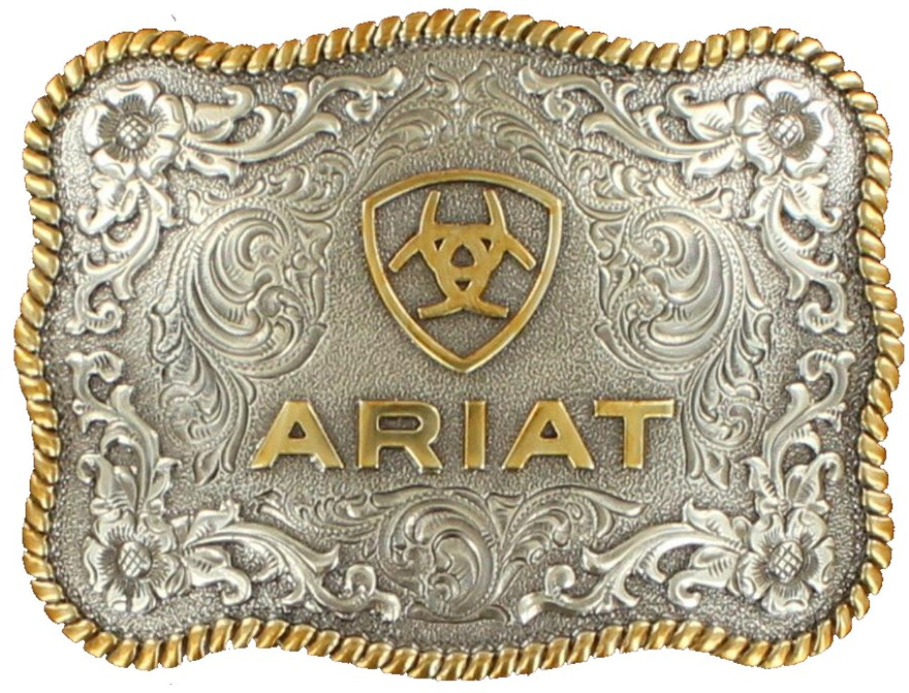 Ariat Scallop Rope Edge Logo Buckle