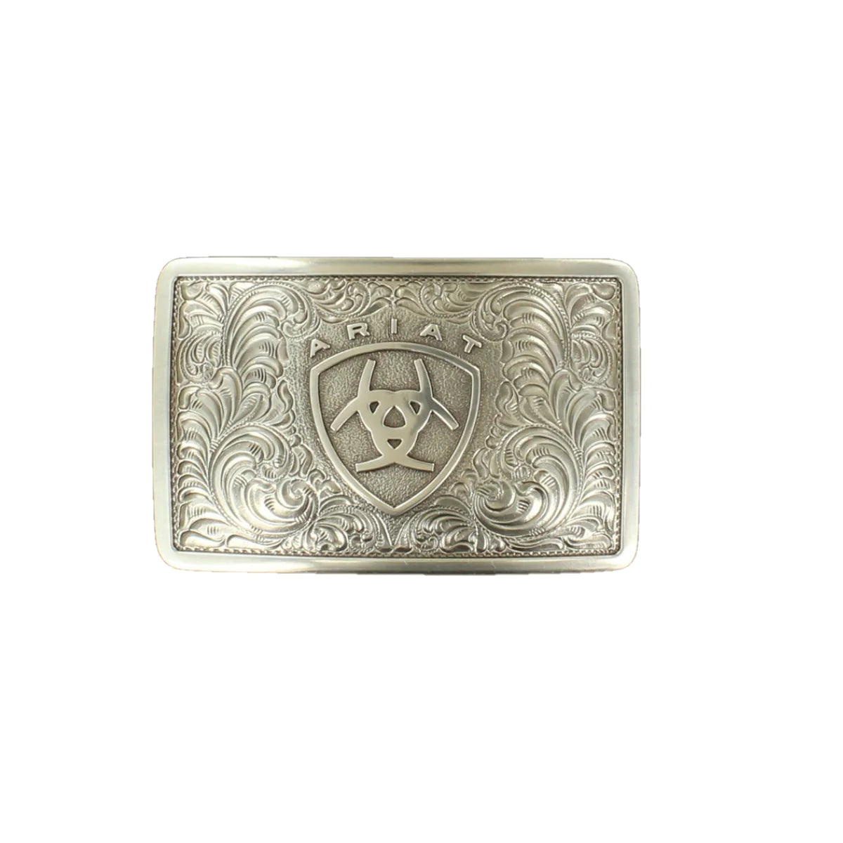 Ariat Men's Antique Silver Rectangle Belt Buckle