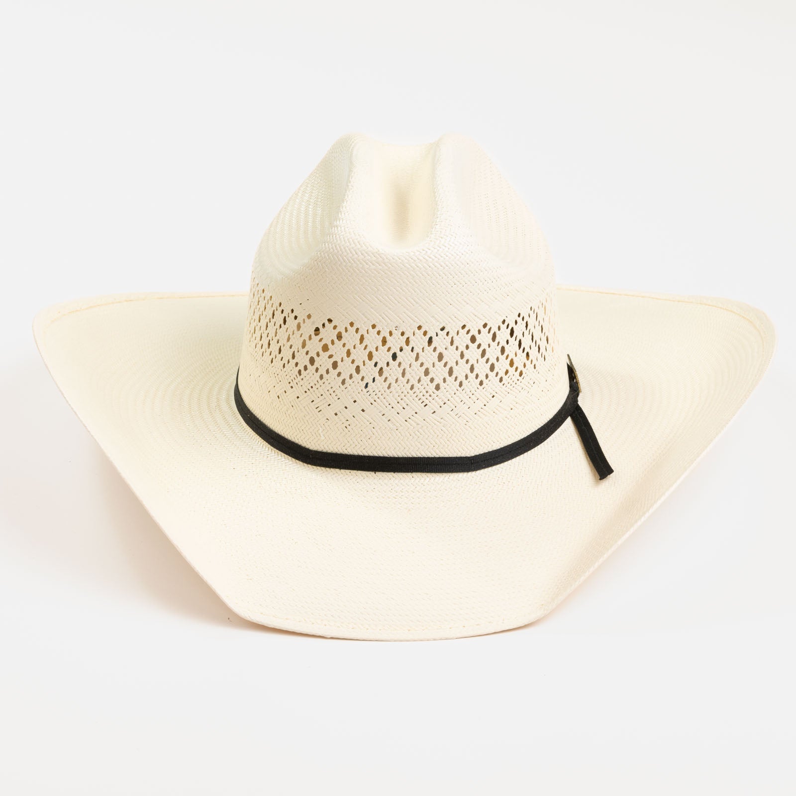 Larry Mahan 10X Cowboy Weston Straw Hat front view in natural straw