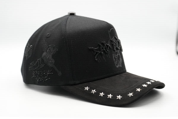 Bigg Boss Sad Boys Black Hat angled front view in black