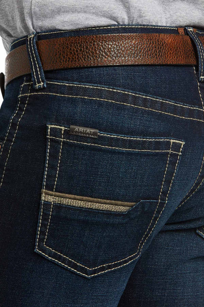 M5 Straight Stretch Marshall Emb Stackable Straight Leg Jean