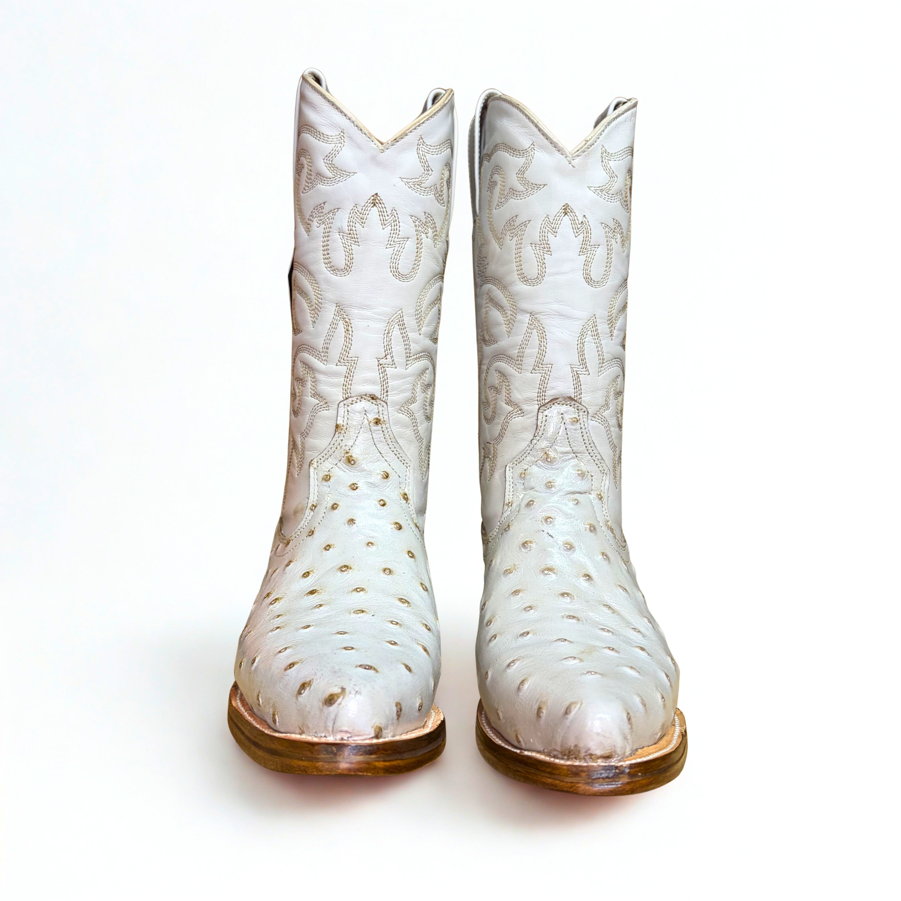 Arius Hueso Imitacion Avestruz Texas Boot