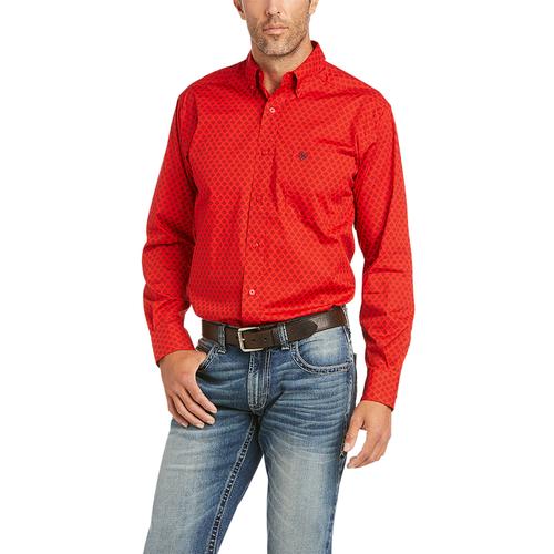 Ariat Mens Burch Red Dwarf Fitted LS Shirt