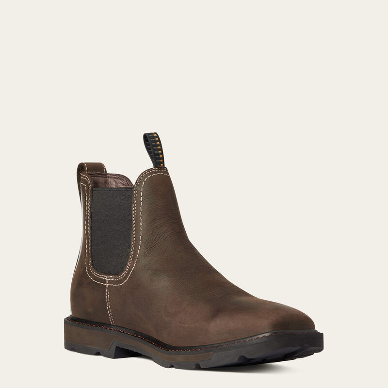 Bota de trabajo impermeable Groundbreaker Chelsea con punta cuadrada ancha 