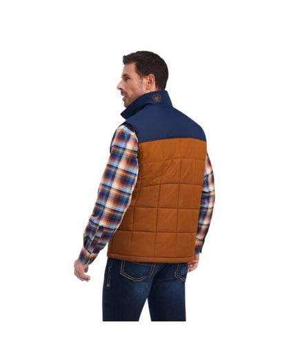 Mens Ariat - Crius Insulated Vest - CHESTNUT/NAVY