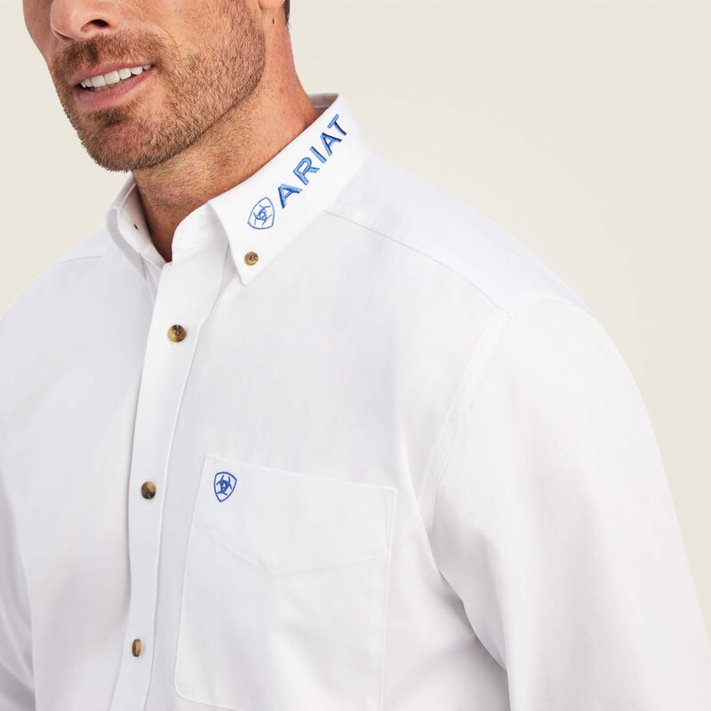 Camisa clásica de sarga con logotipo del equipo 