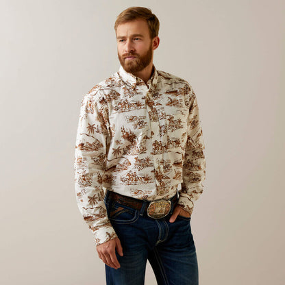 Wrinkle Resist Paniolo Western Aloha Stretch Classic Fit Shirt