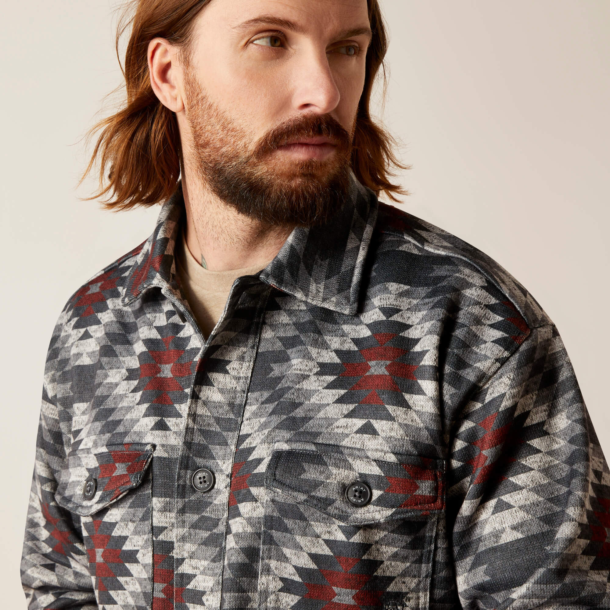 Chamarra con camisa estampada Caldwell 