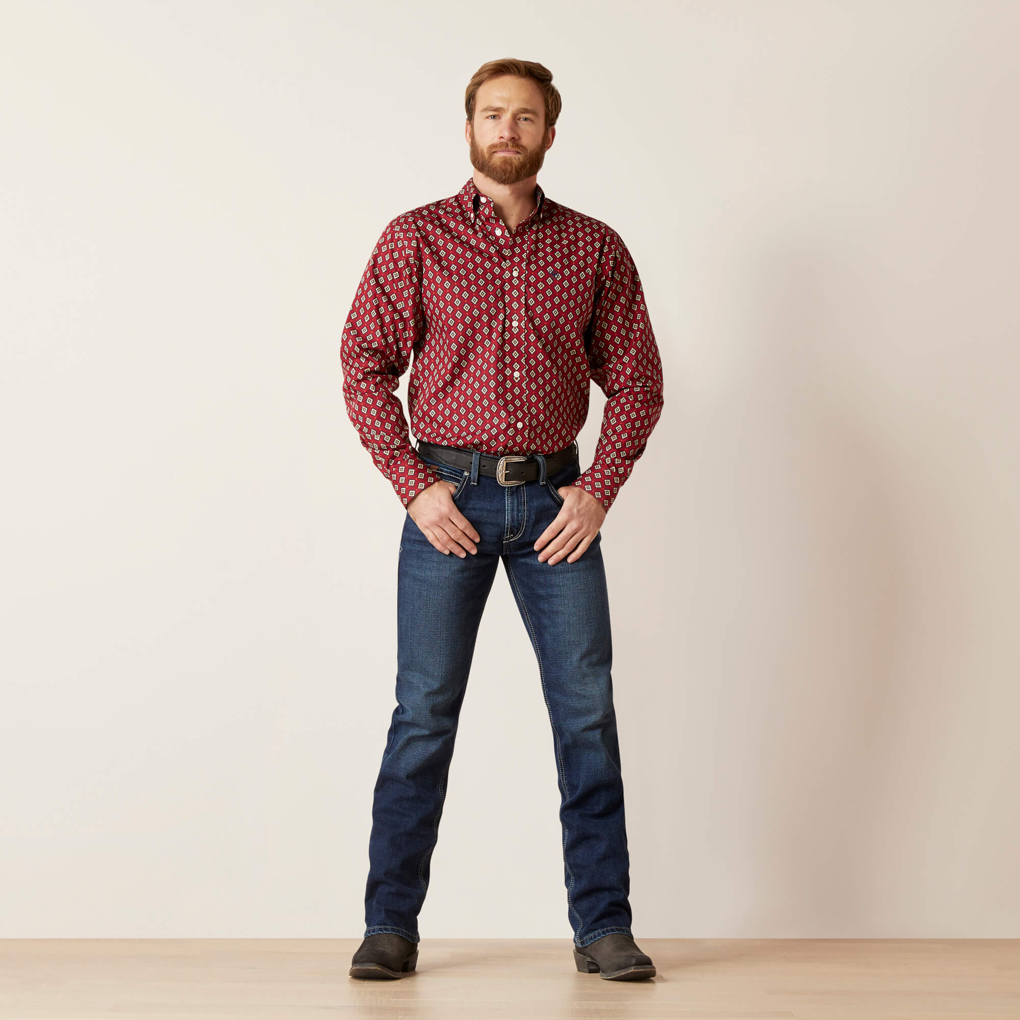 Camisa ajustada Kyler sin arrugas 