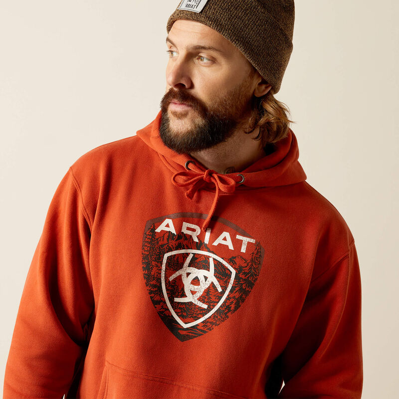 Sudadera con capucha con insignia del bosque
