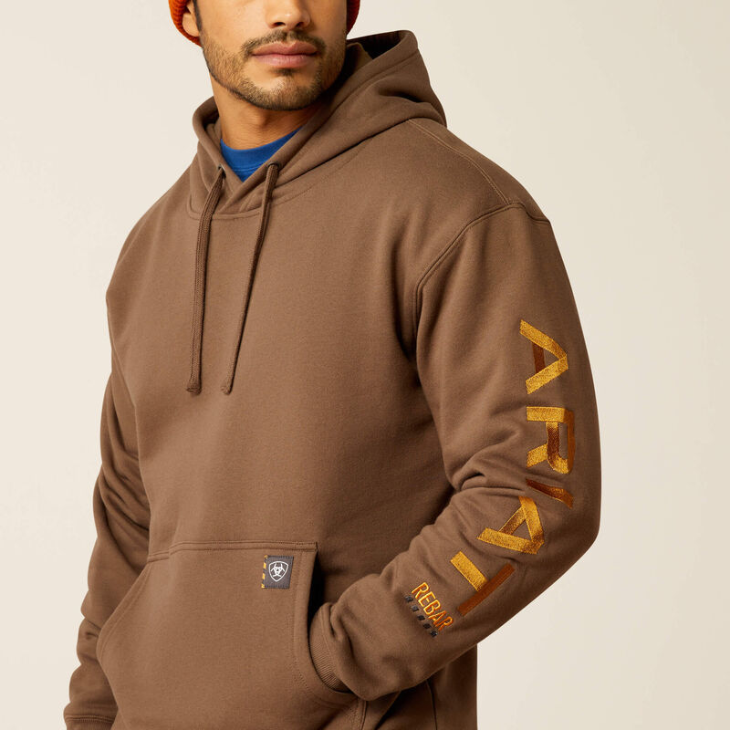 Sudadera con capucha con gráfico de barras de refuerzo