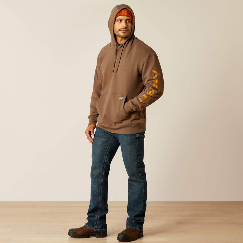Sudadera con capucha con gráfico de barras de refuerzo