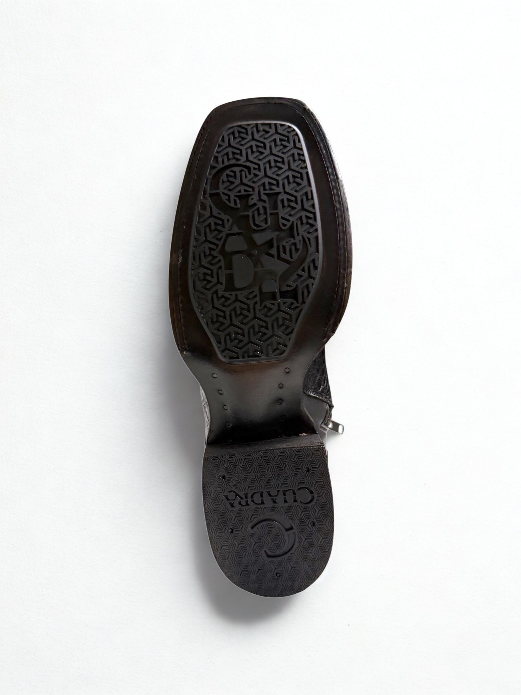 Black Caiman Zipper & Elastic Square Toe