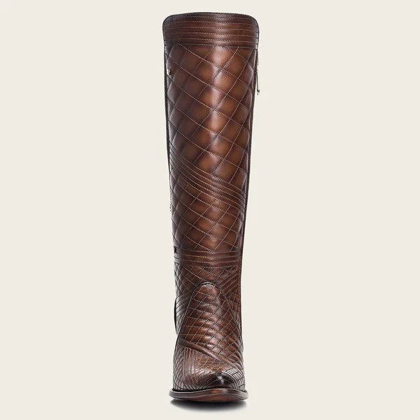 Embroidered Leather Boot