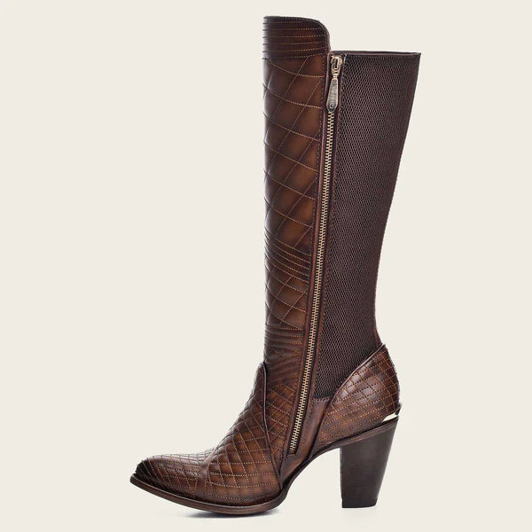 Embroidered Leather Boot