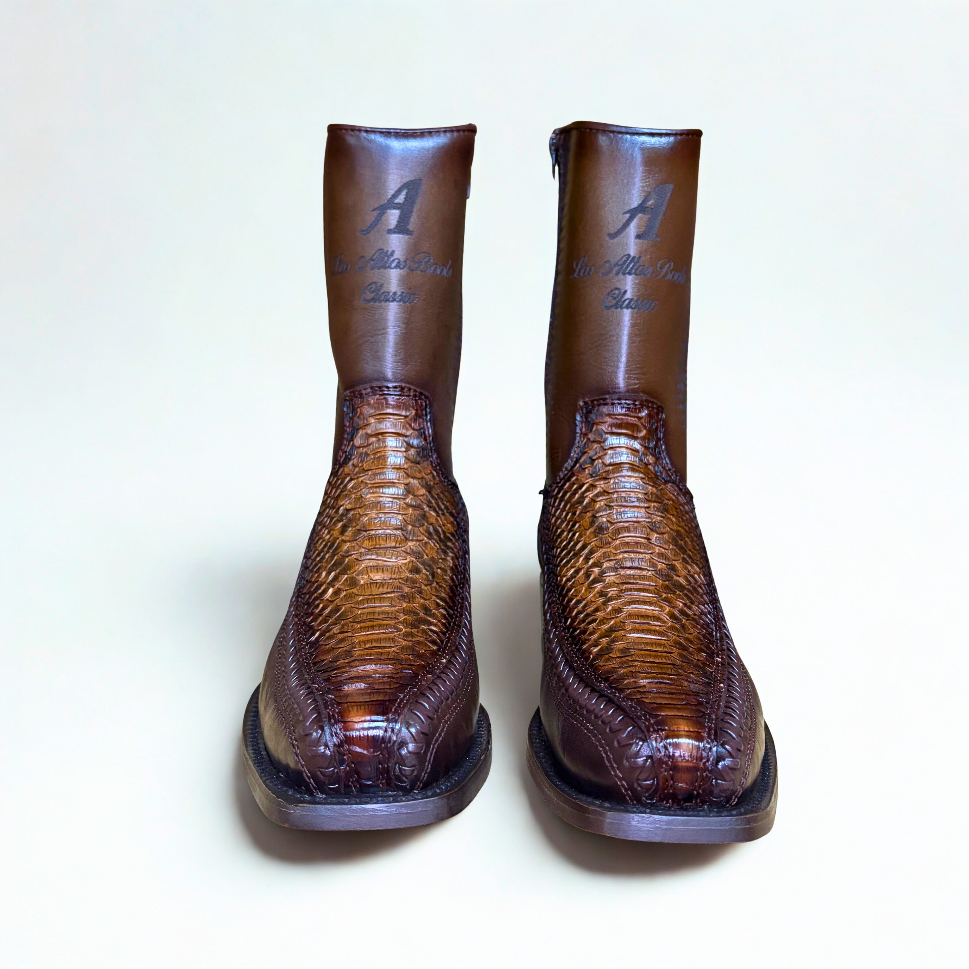 Python Porto Faded Brown 7X Toe Low Shaft Boot