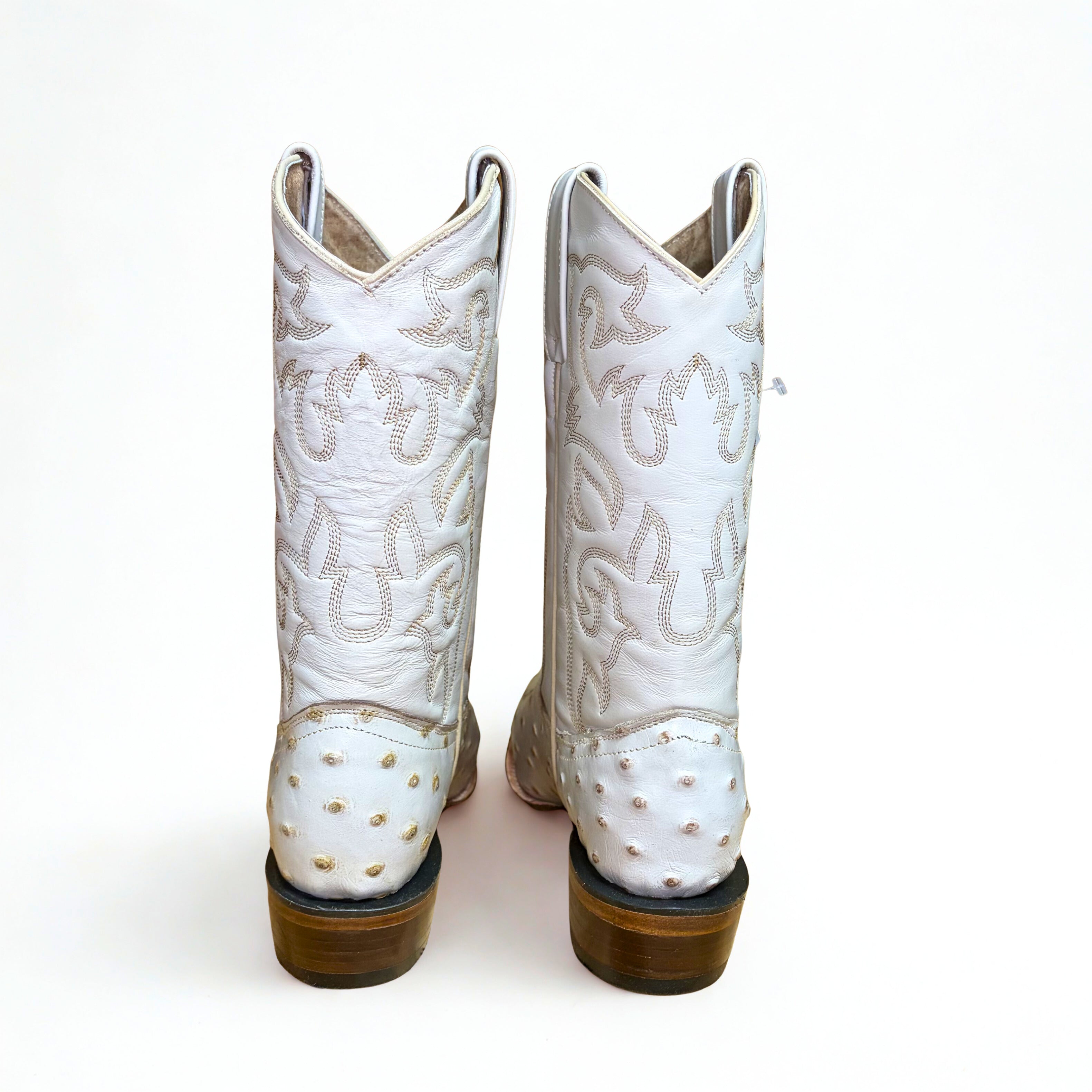 Arius Hueso Imitacion Avestruz Texas Boot