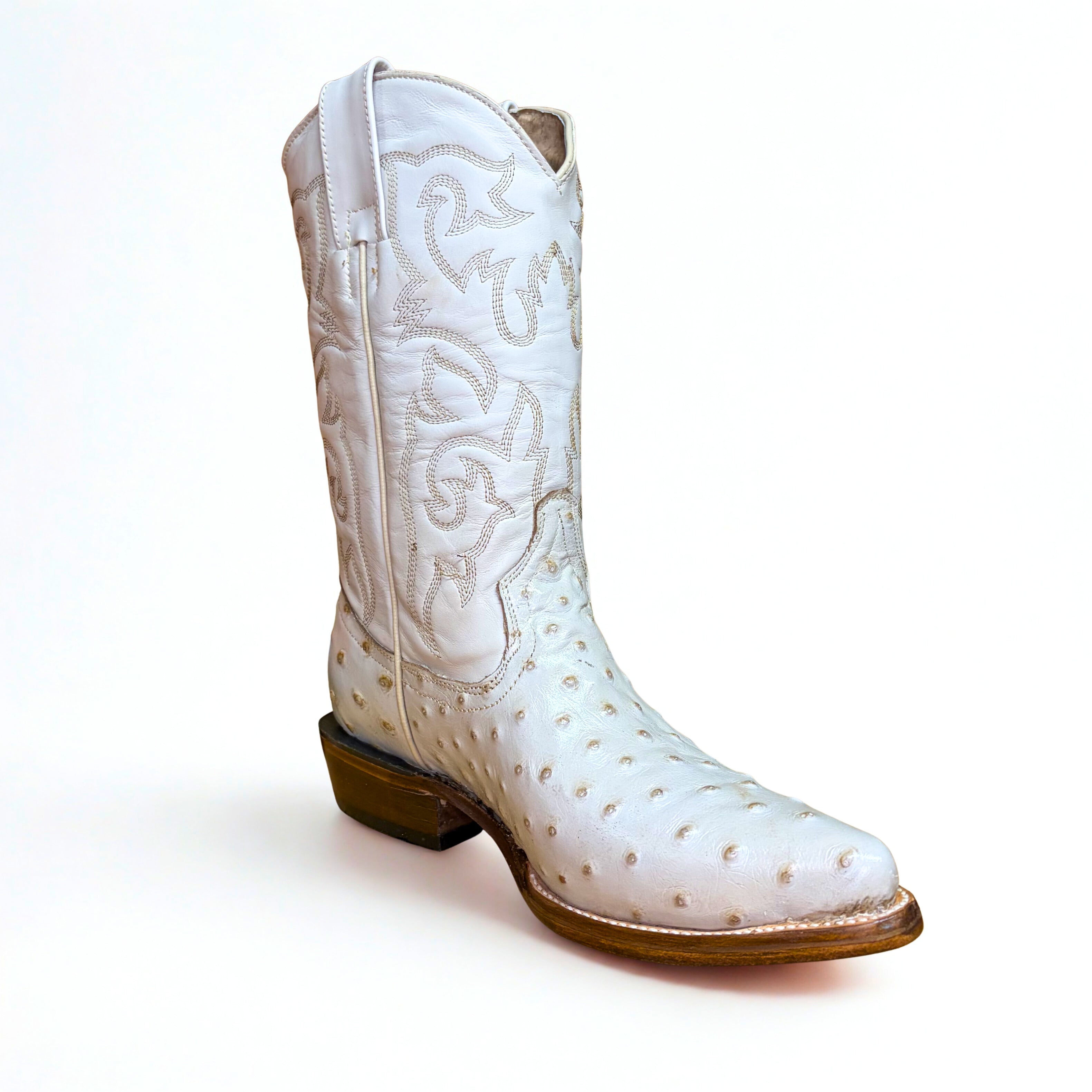 Arius Hueso Imitacion Avestruz Texas Boot