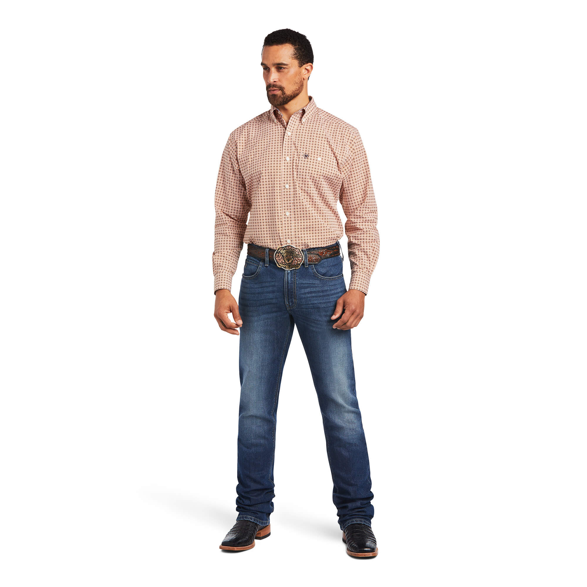 Camisa clásica elástica con trenzado implacable 