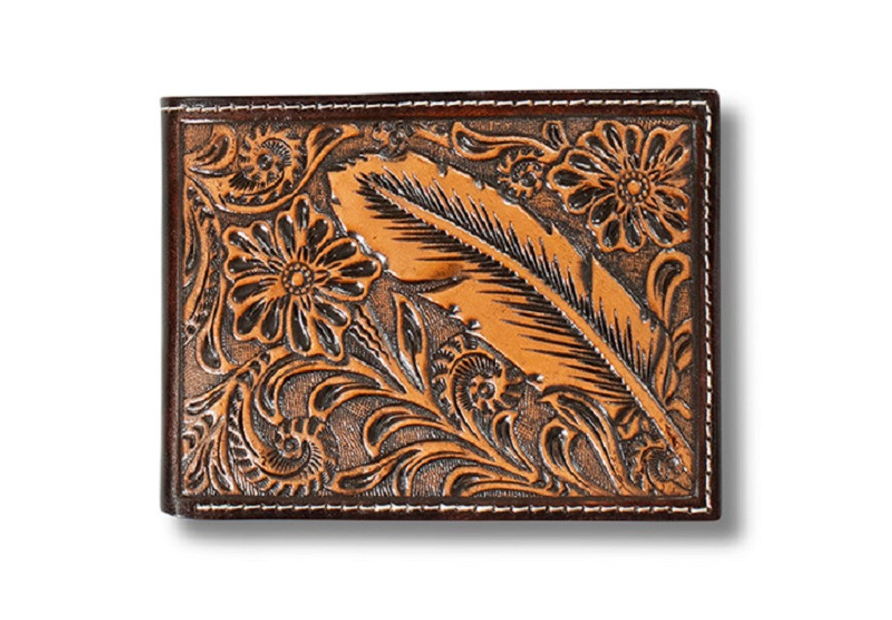 Bifold Feather Embossed Wallet