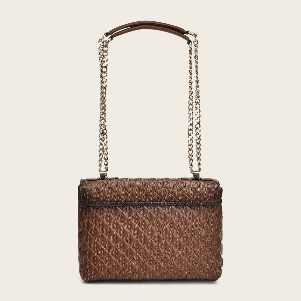 Bolso de piel de vaca con cristales
