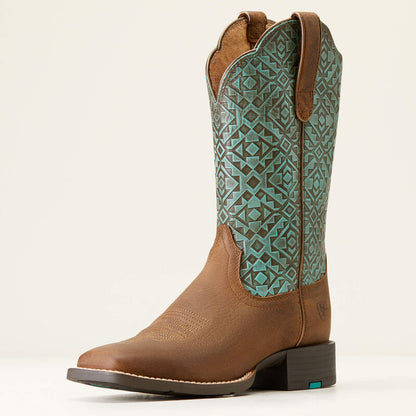 Round Up Wide Square Toe Western Boot