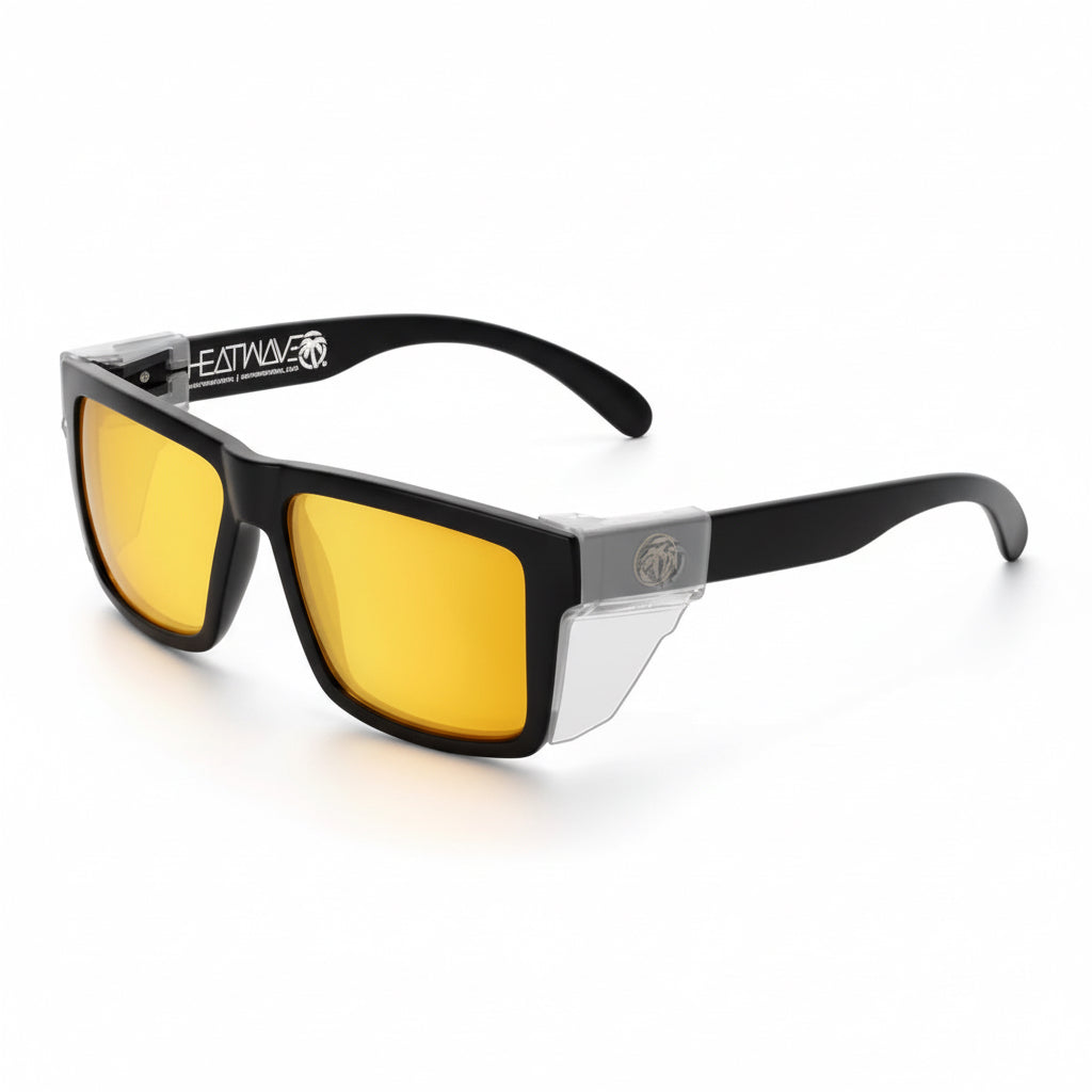 Vise Z87 Sunglasses Black Frame: Gold Lens