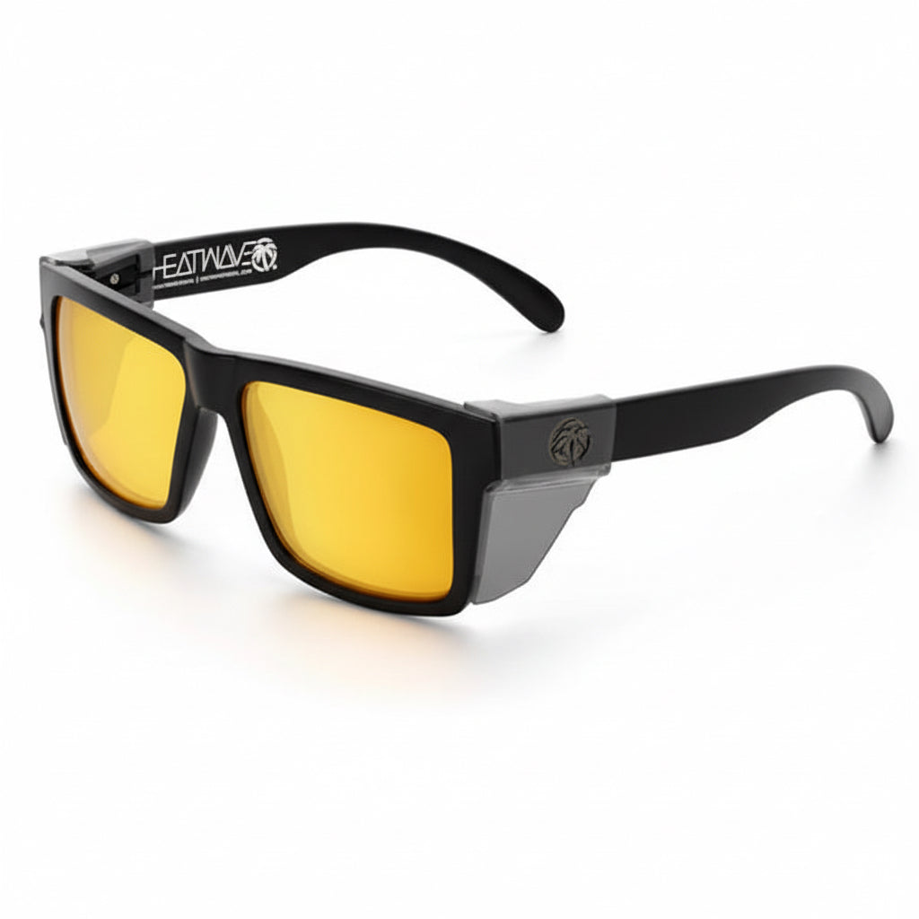 Vise Z87 Sunglasses Black Frame: Gold Lens