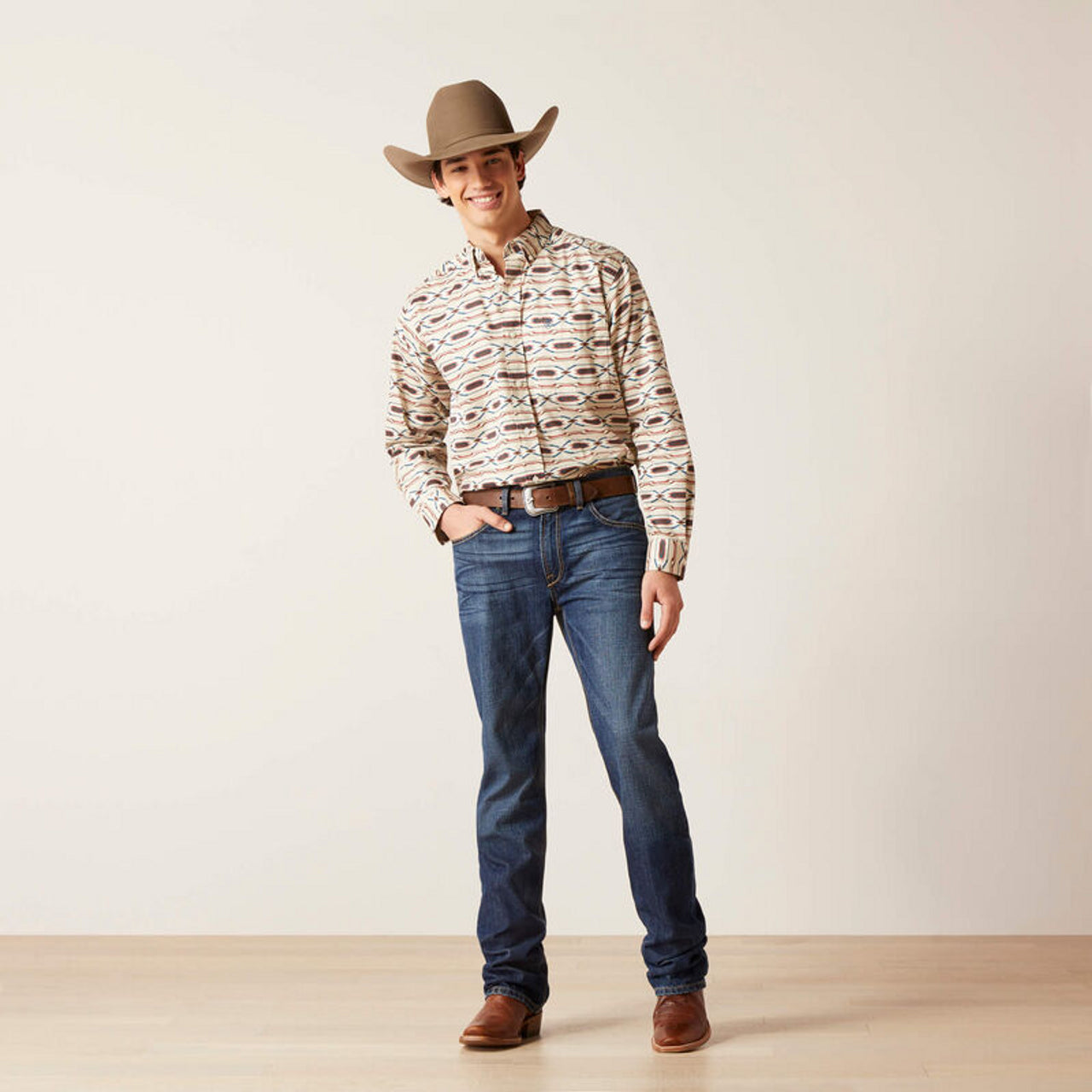 Camisa clásica con estampado Chimayo