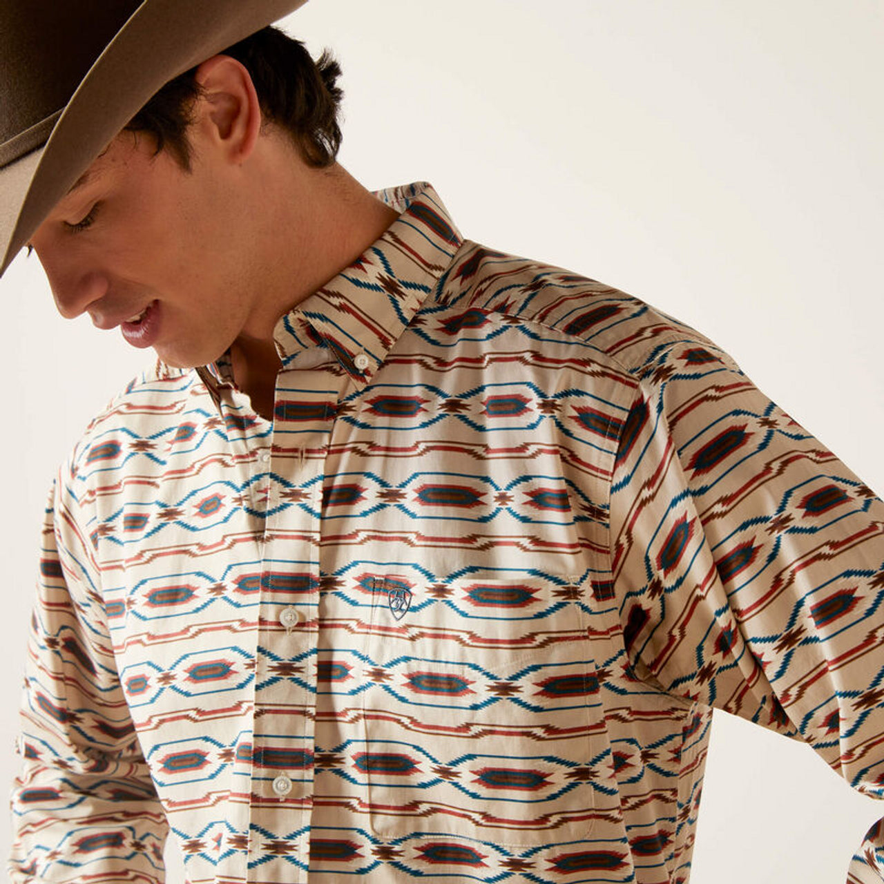 Camisa clásica con estampado Chimayo