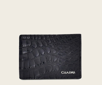 MN Black Alligator Stitching Wallet