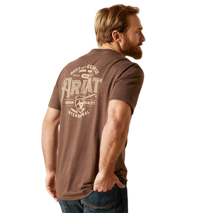 Ariat Western Wheat Brown Heather Short Sleeve