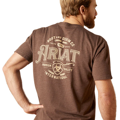 Ariat Western Wheat Brown Heather Short Sleeve