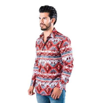 Platini Red Digital Aztec Shirt