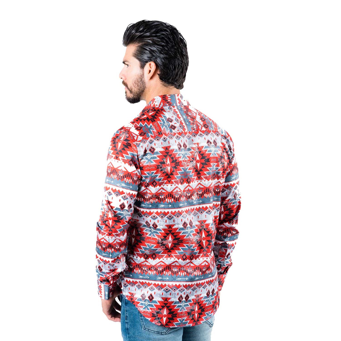 Platini Red Digital Aztec Shirt