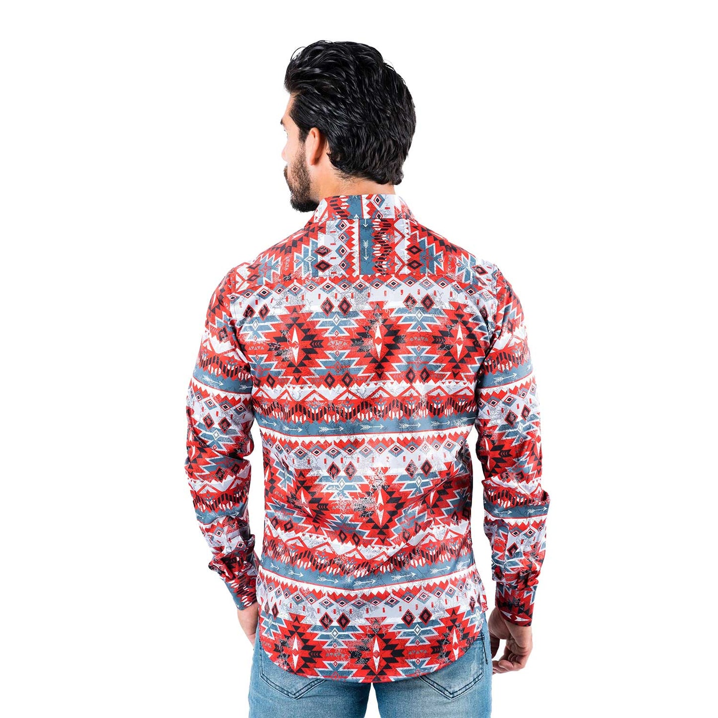 Platini Red Digital Aztec Shirt