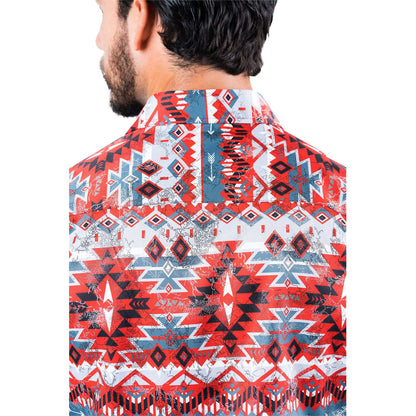 Platini Red Digital Aztec Shirt