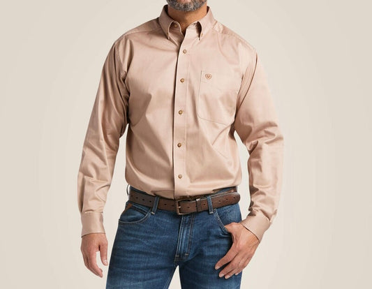 Men's Ariat Solid Twill Classic Fit Shirt