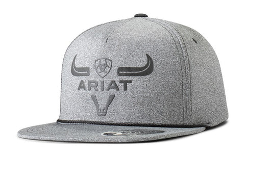 ARIAT CLOTH LONGHORN HEATHER BLACK