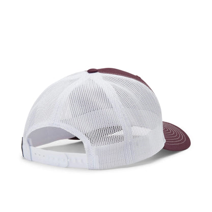 ARIAT EMBROIDERED LOGO BURGUNDY WHITE MESH CAP