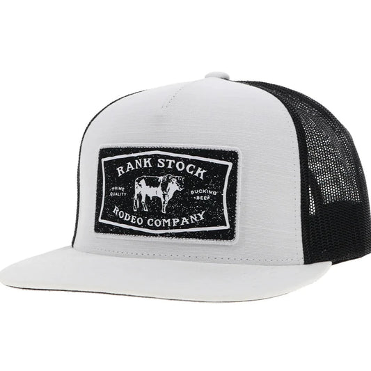 Hooey "Rank Stock" White & Black Ball Cap