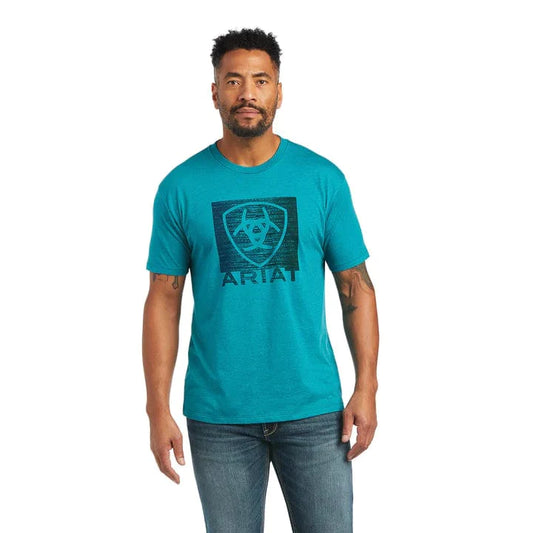 Ariat Mens Gradient T-Shirt Teal Green Heather