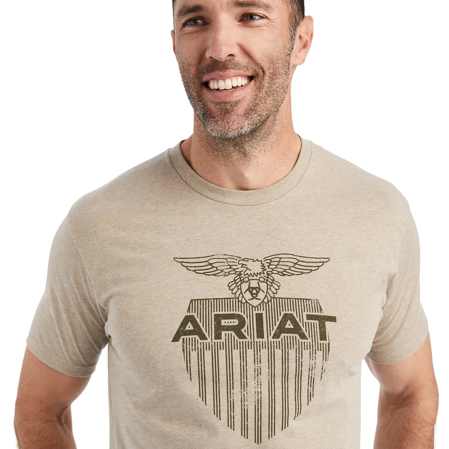 Ariat Men's Diamond Shield Oatmeal Heather Graphic T-Shirt