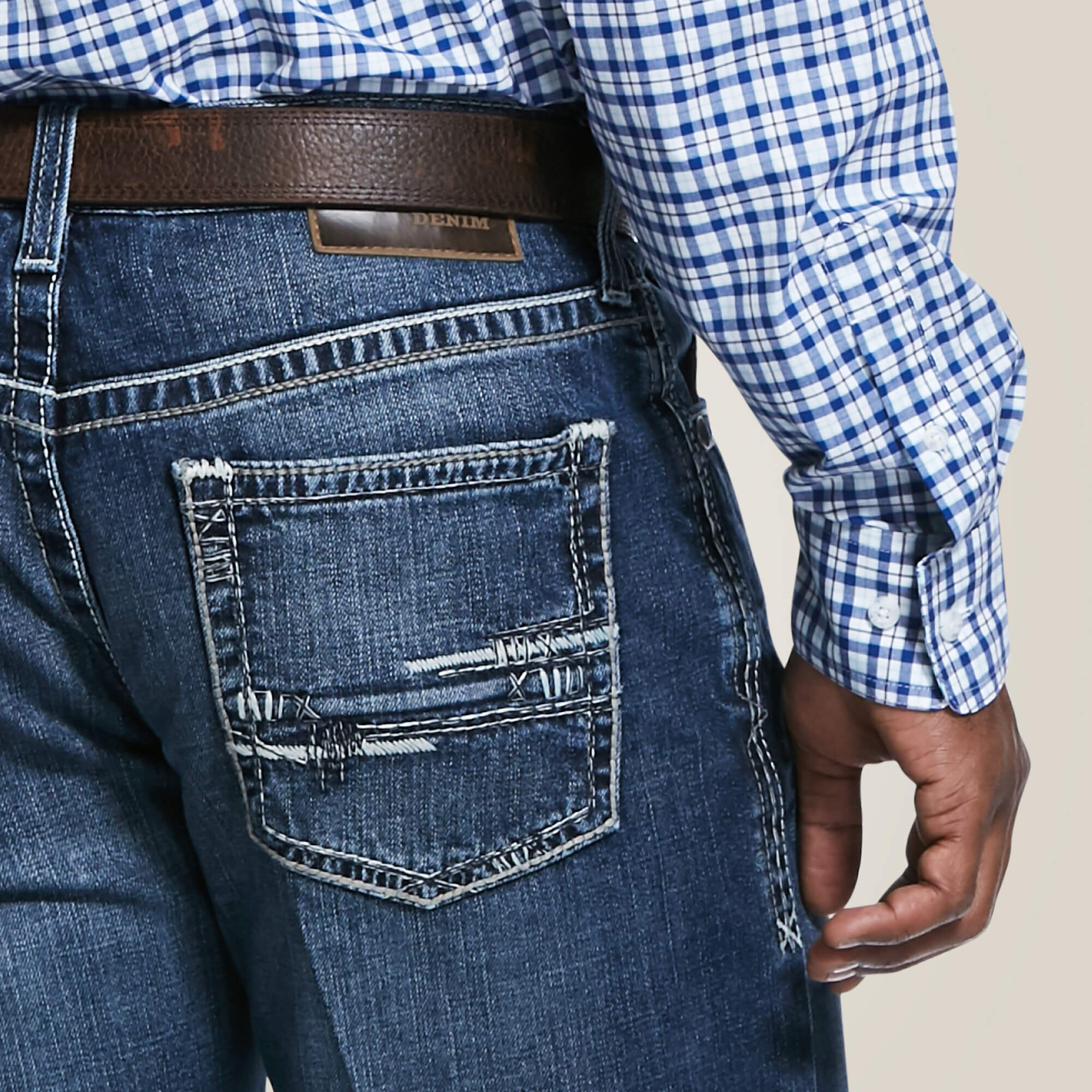 Vaqueros Adkins de corte bota elásticos y relajados M2