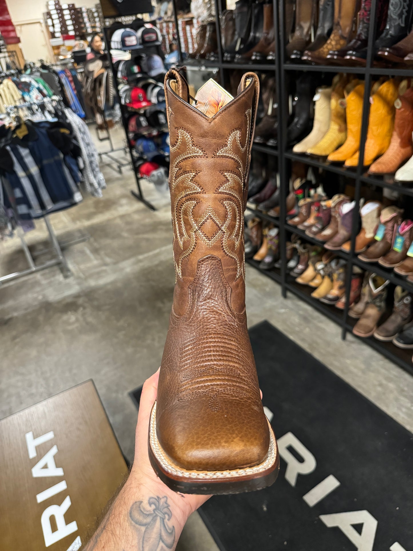 Men's Los Altos Boots Rage Leather Wide Square Toe
